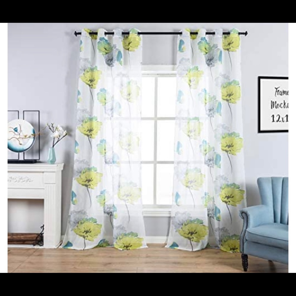 10 panels (5 pair) 84” curtains that are sheer and beautiful.
